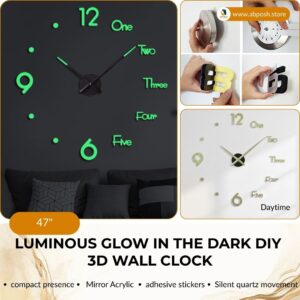 3D Wall Clock on wall